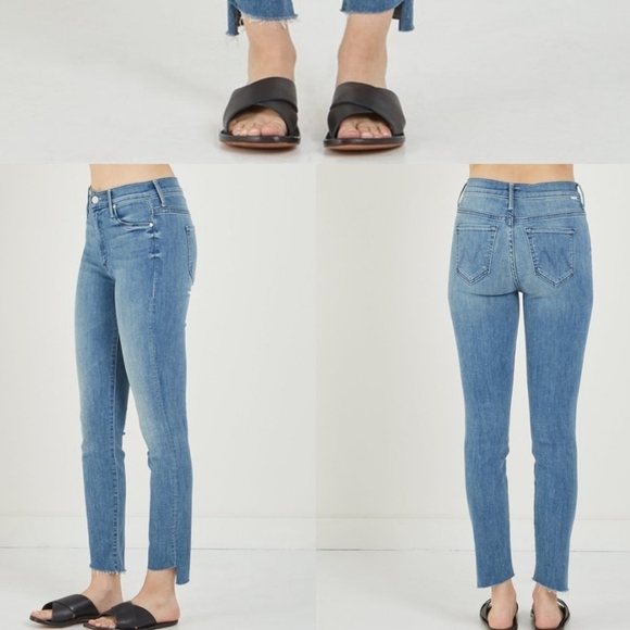 MOTHER Jeans Stunner Zip Ankle Step Fray 26W - Picture 11 of 12